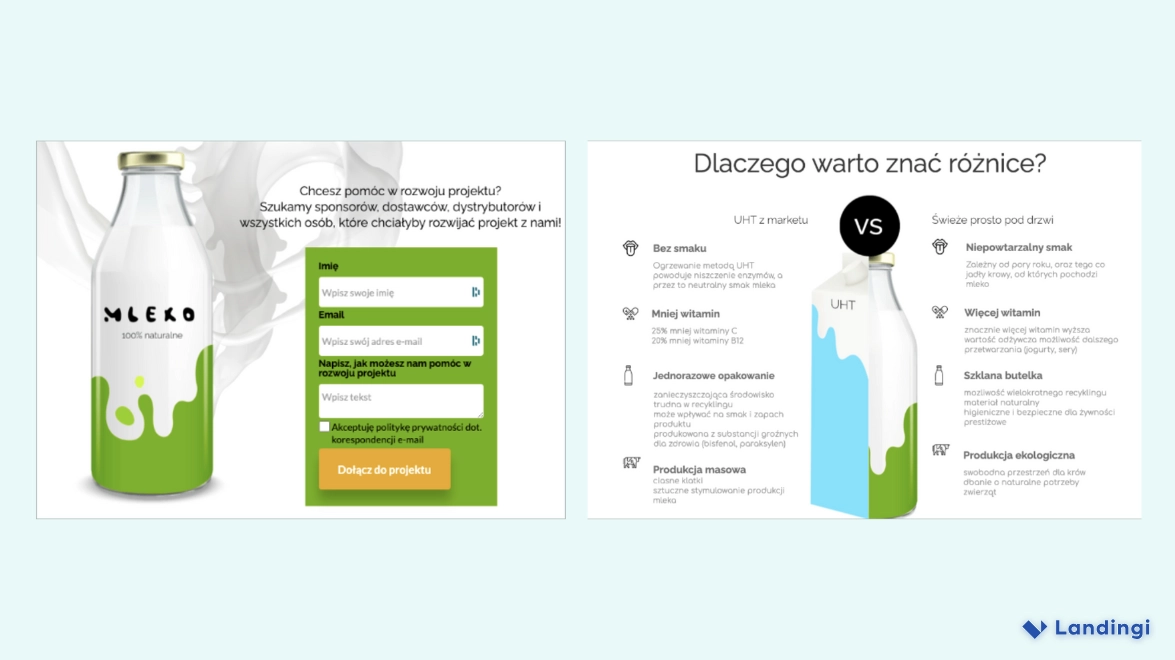 kaman-kampagne landing page.