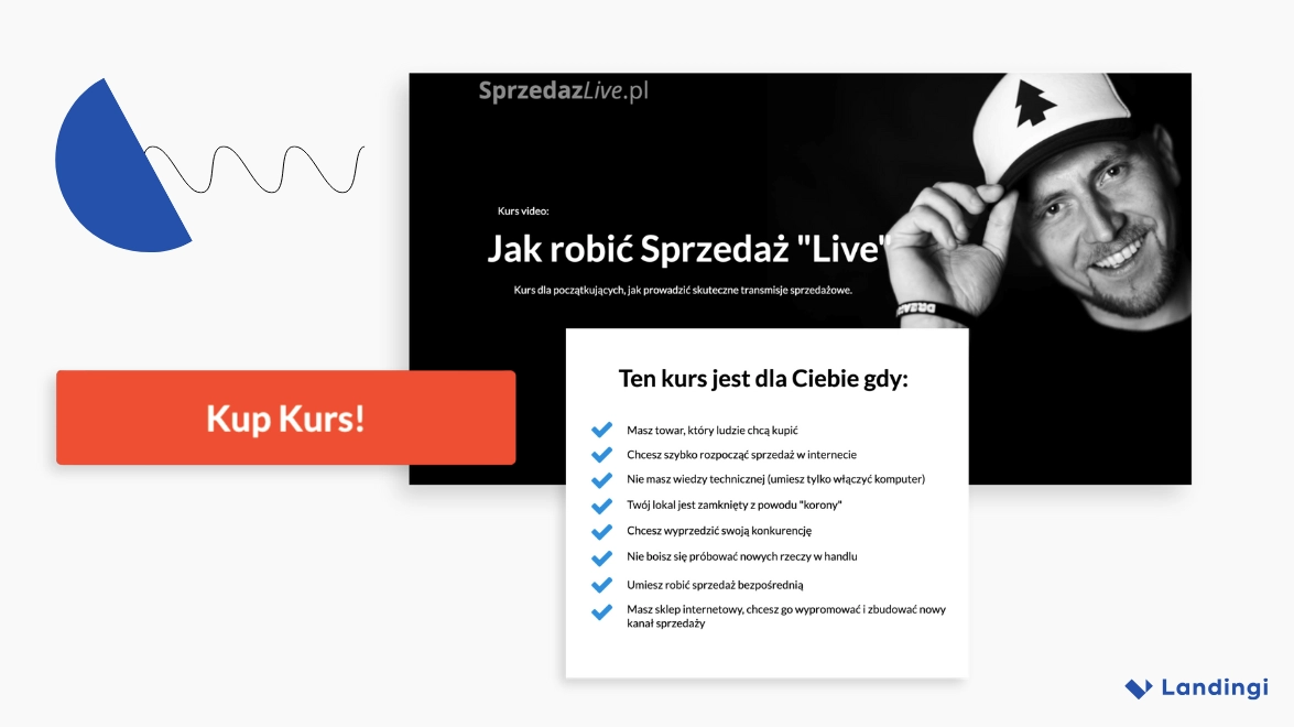 Conversion-focused landing page by Marcin Majzner