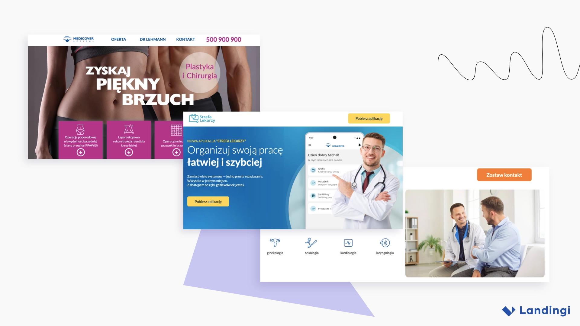 medicover landing page exemples