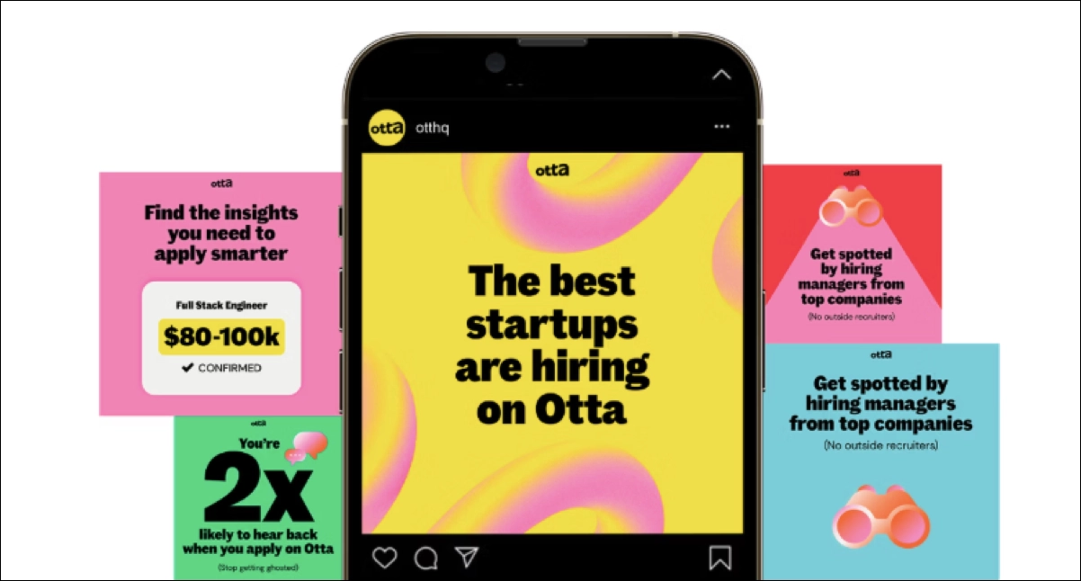 Instagram-Karussell-Anzeige mit Grafiken in einem quadratischen Format