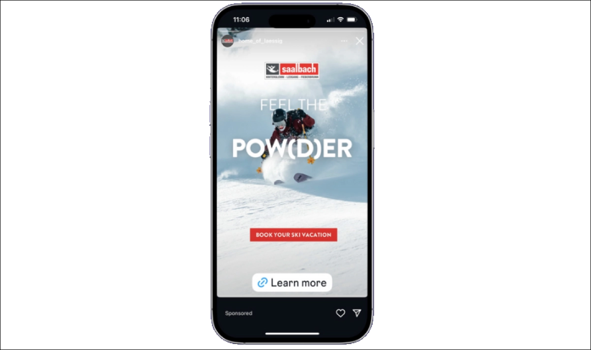 Instagram-Story-Anzeige