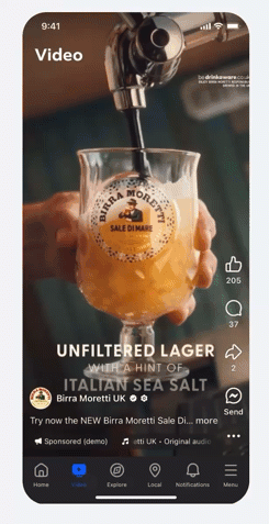 Video-Instagram-Anzeige