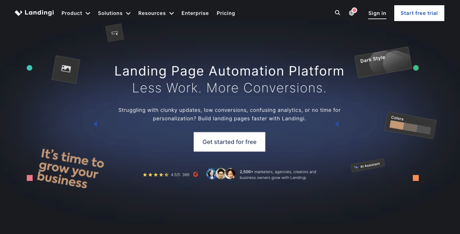 meilleur landing page constructeur - Landingi