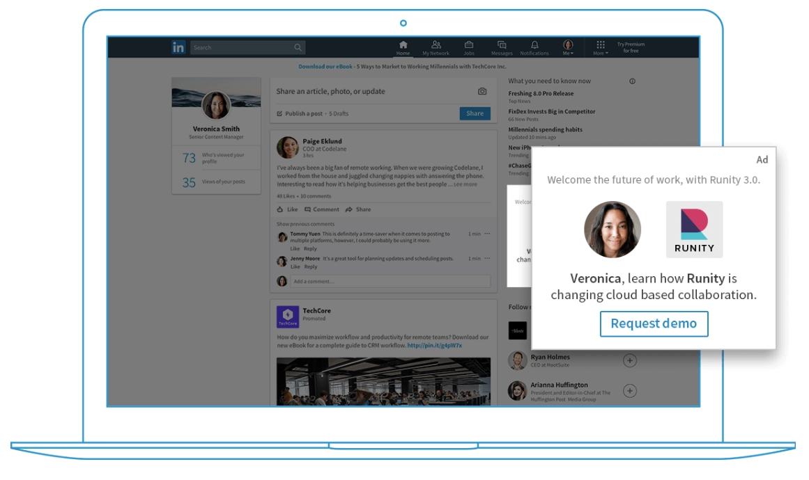 reklama dynamiczna na LinkedIn