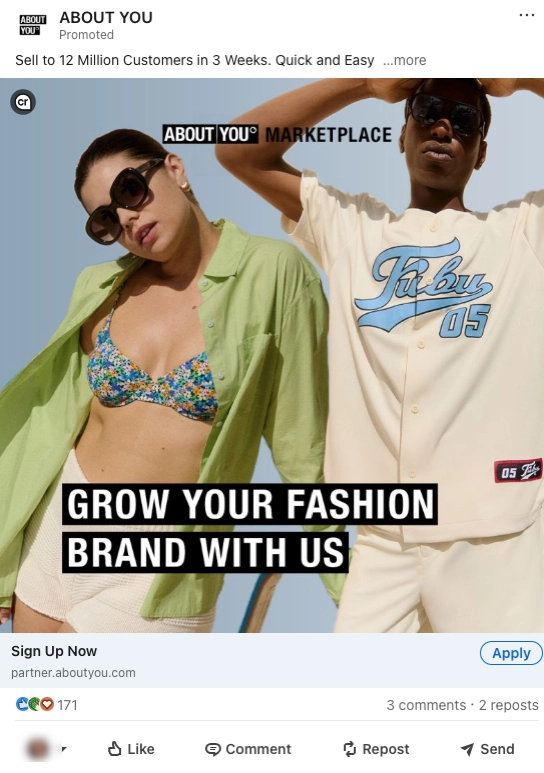 formularz lead gen na LinkedIn – przykład