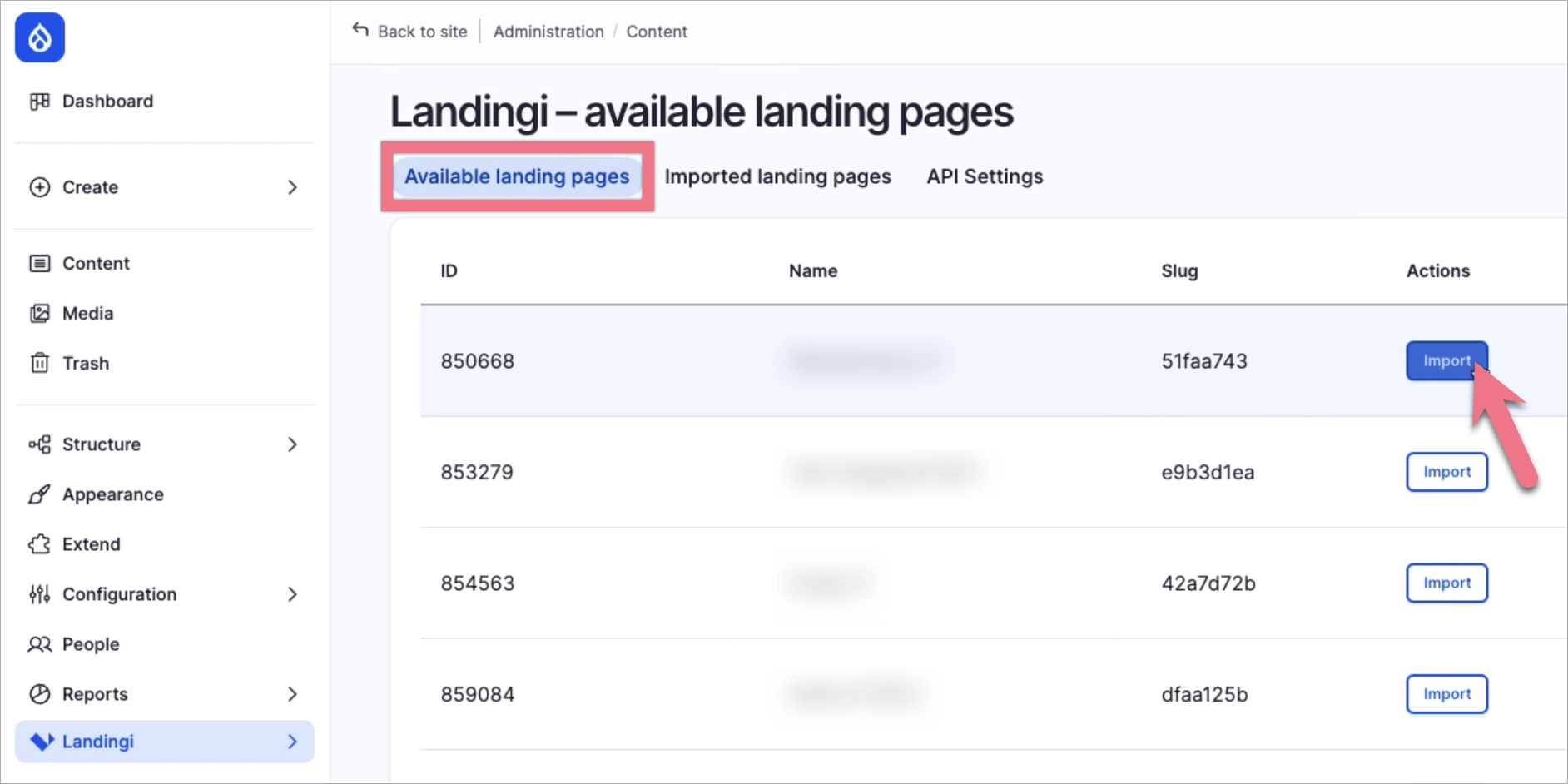 Drupal and Landingi integration