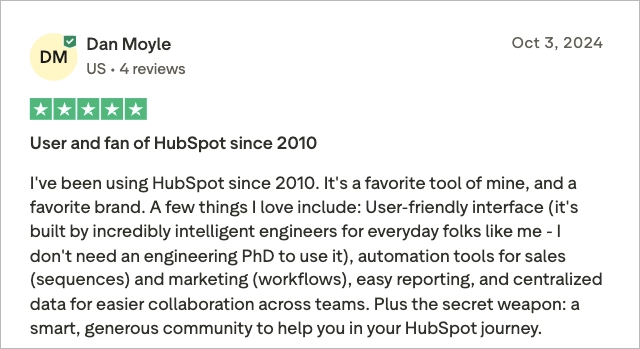 Recensione di hubspot