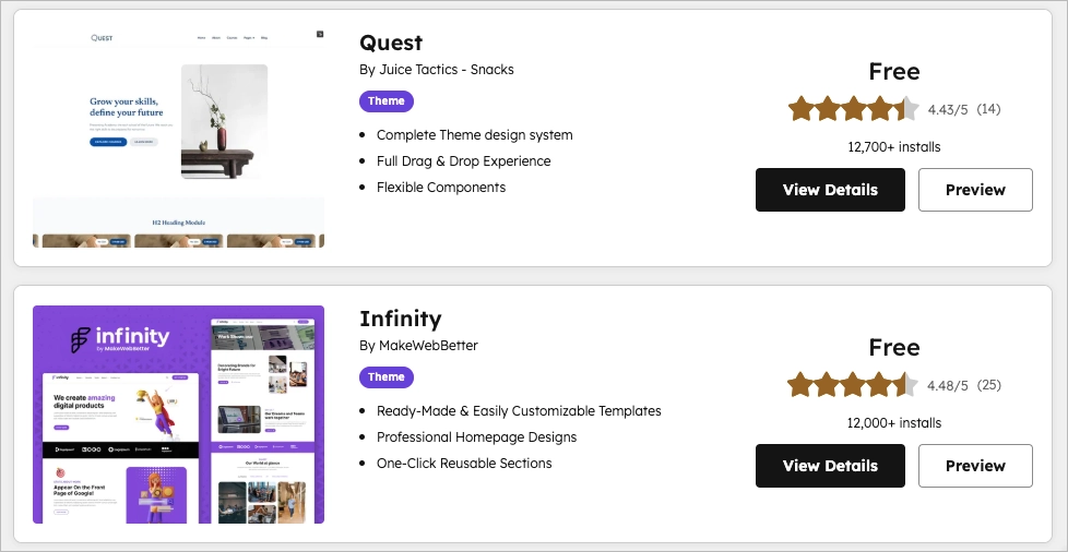 hubspot landing page modelli