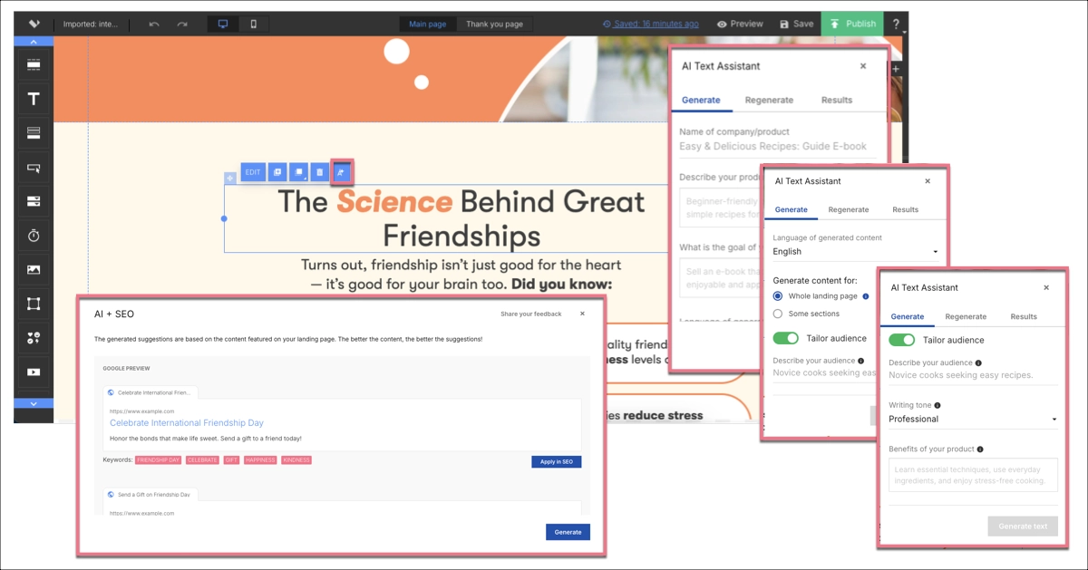 landing page builder with AI tools – Landingi