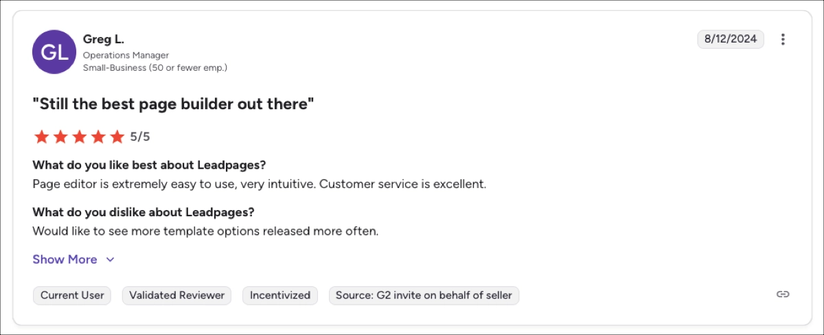 Leadpages review – ease of use