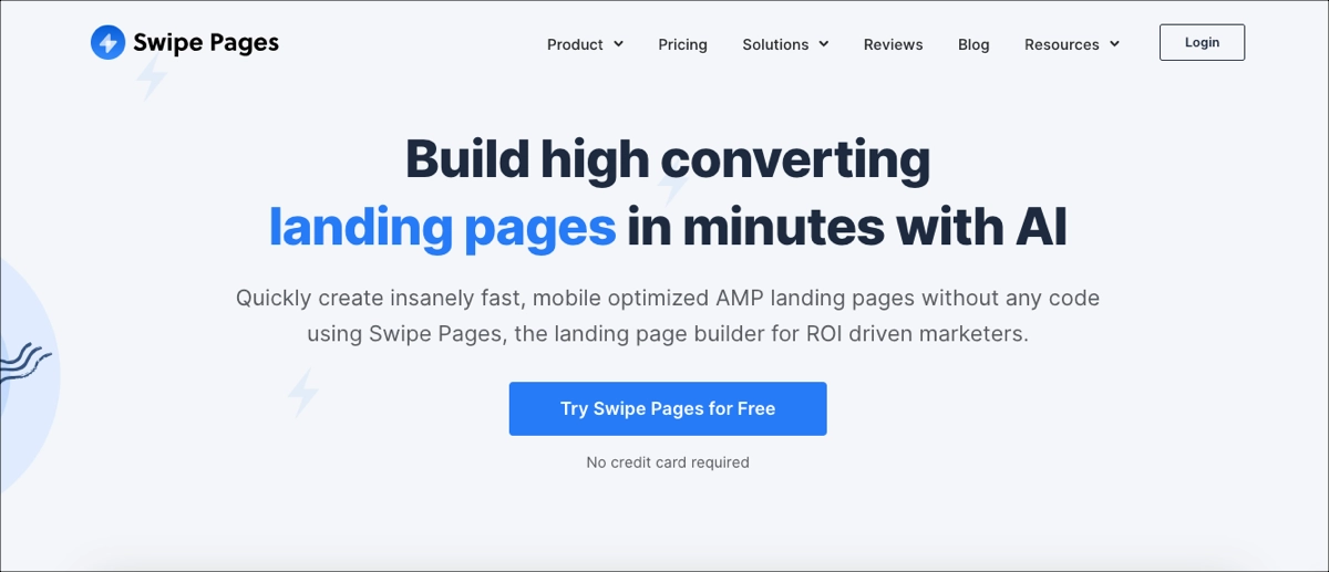 Swipe Pages – AI-powered landing page builder