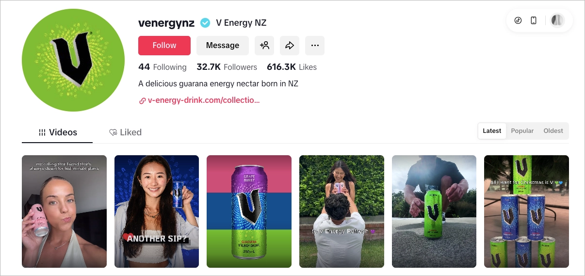 Esempio di annuncio tiktok