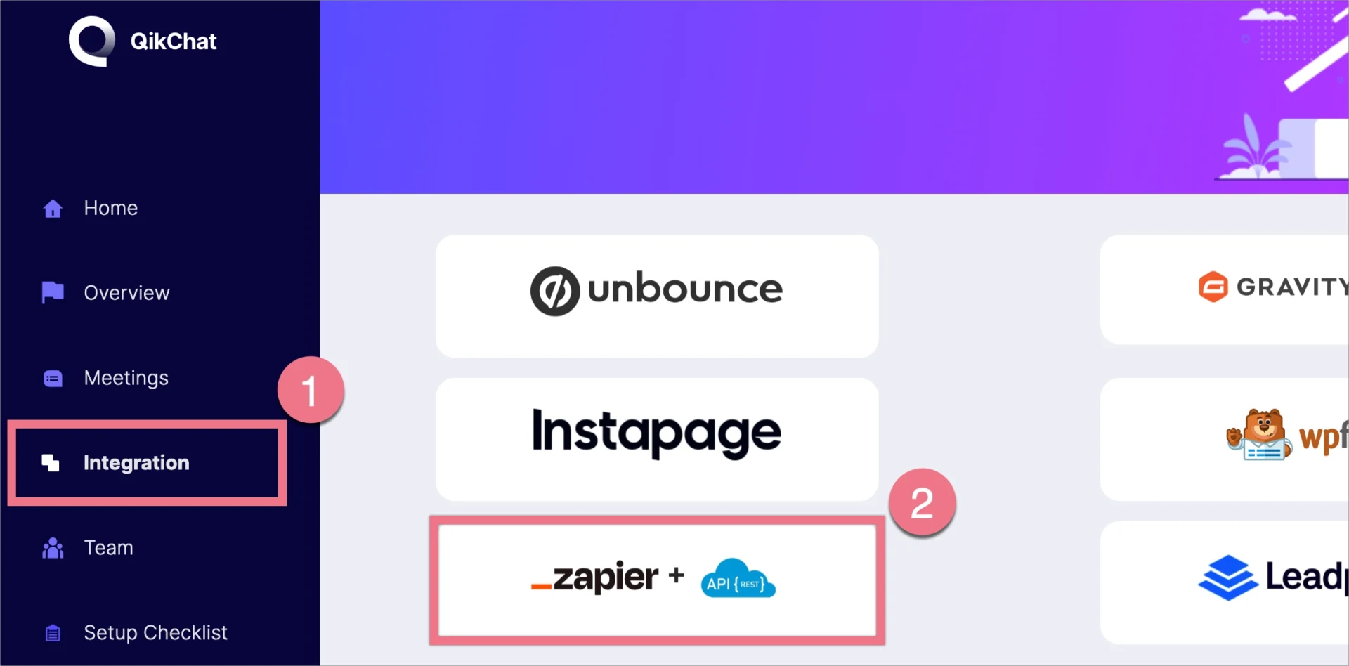 Integrations in QikChat