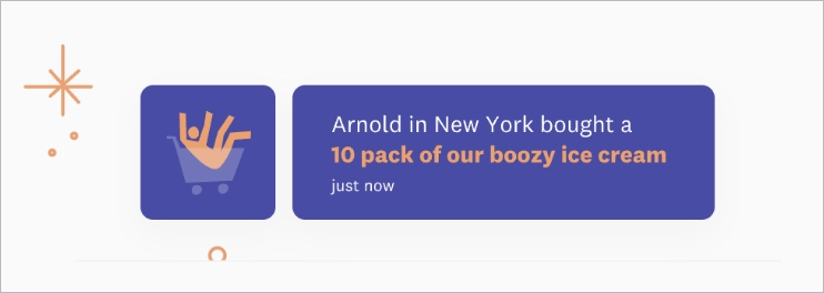 real time social proof example