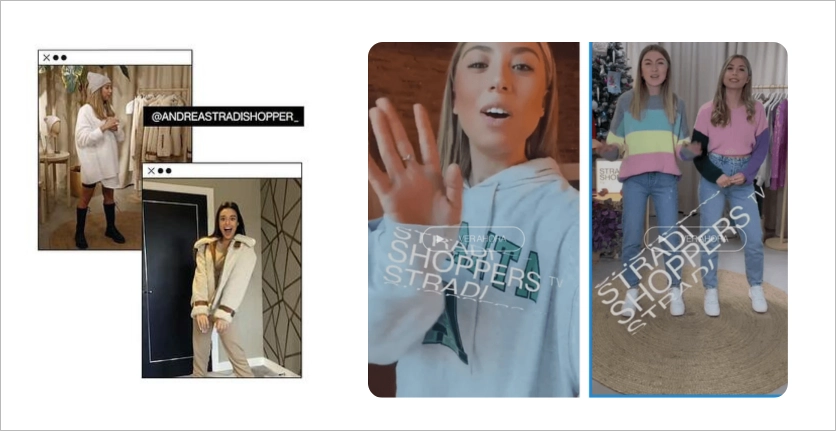 esempio di tiktok in-feed - stradivarius