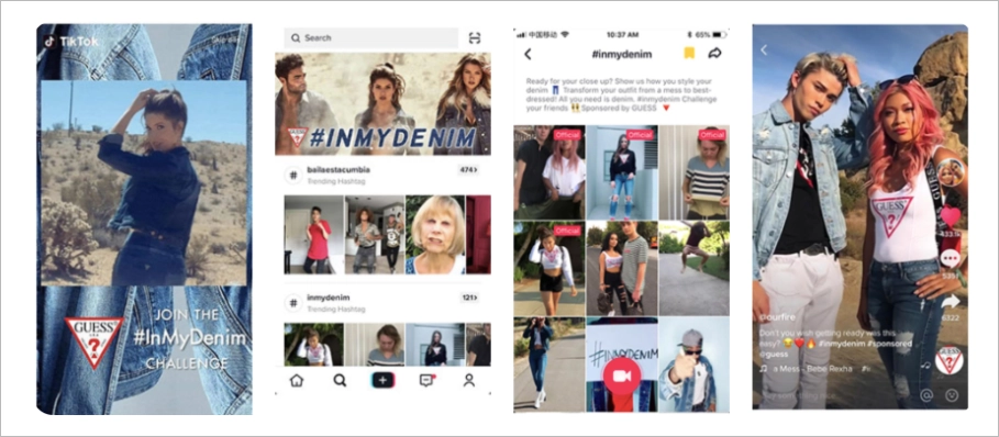 Esempio di pubblicit&agrave; per l'acquisizione del marchio tiktok