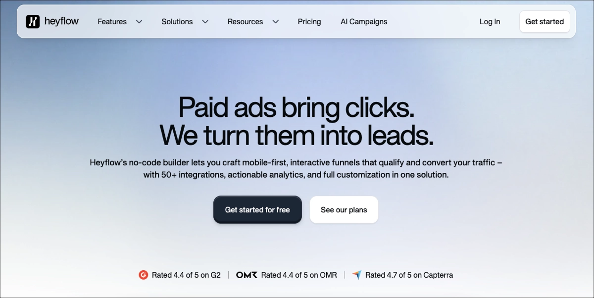 Heyflow – no-code funnel builder