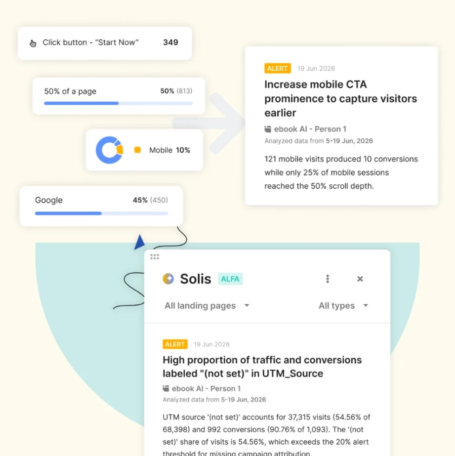 Screenshots from Solis Landingi