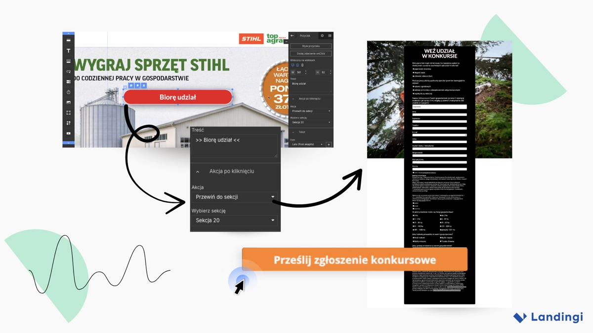 AgroHorti Media contest page with one button and one form